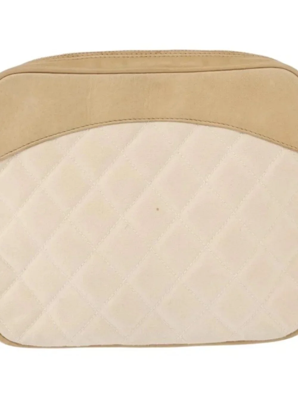 CHANEL Matelasse Waist bag Canvas Beige Gold CC Auth bs32356